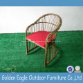 Chaise de jardin ronde de rotin de PE résistant aux UV extérieur chaud